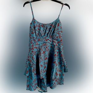 Blue with red detail Romper